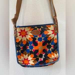 Fossil Geometric Multicolor Crossbody Bag
